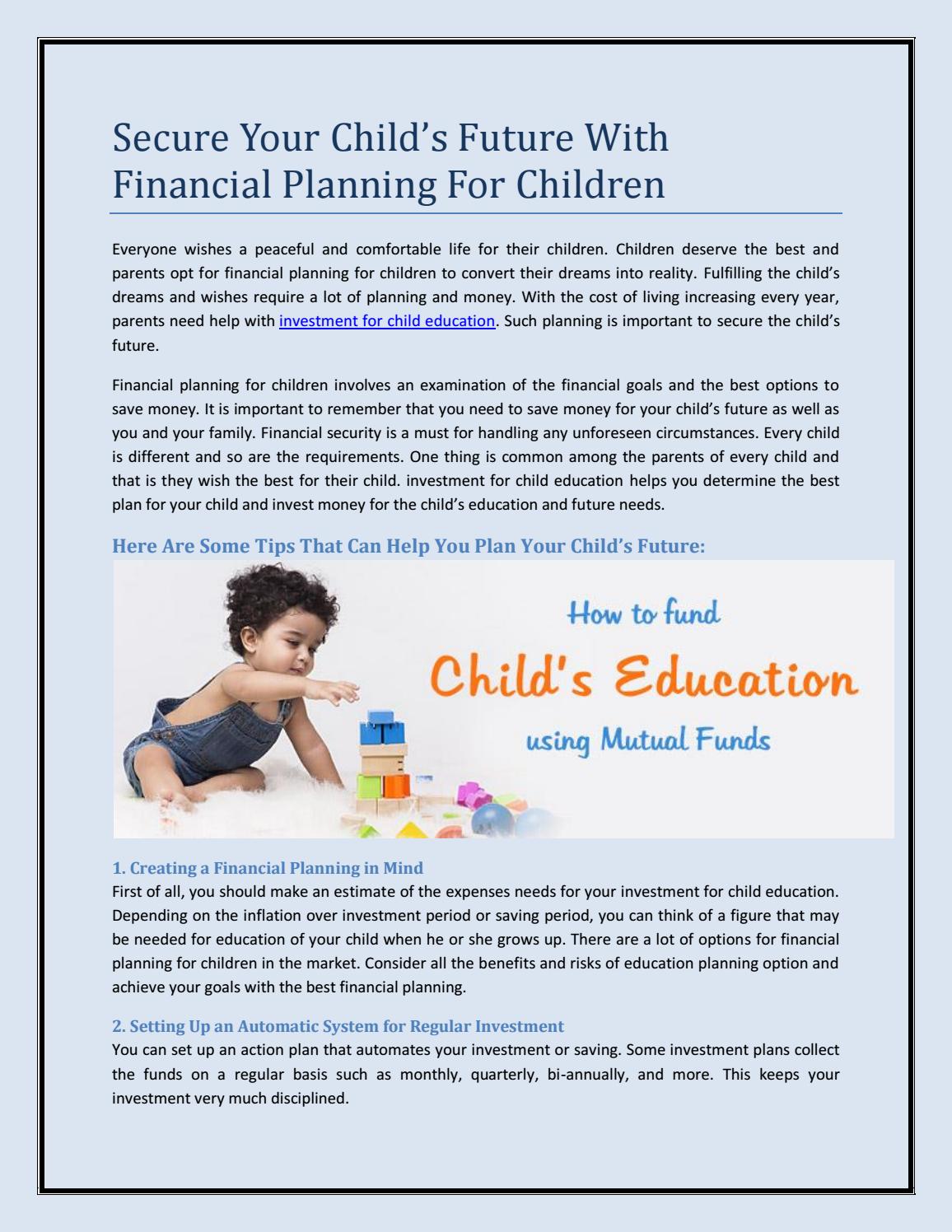 Financial Planning for Parents: Securing Your Child’s Future